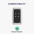 Renault 4-Button Smartkey (Keyless Go only) Silicone Car Key Cover