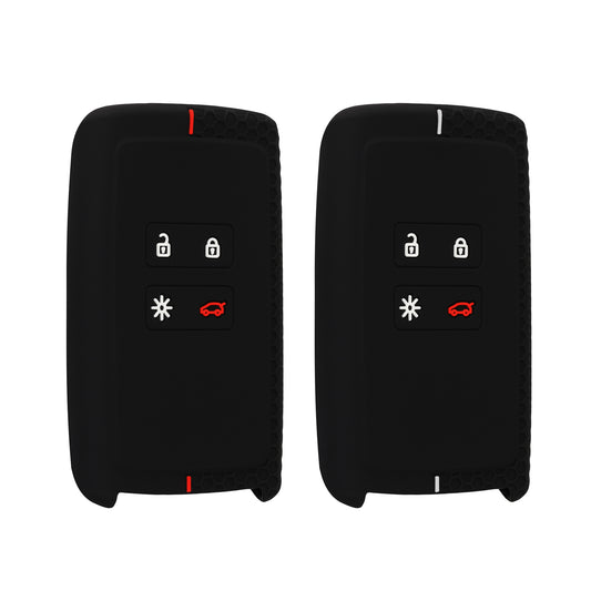 kwmobile Car Key Cover compatible with Renault 4-Button Smart Key Car Key Case - Key Fob Cover
