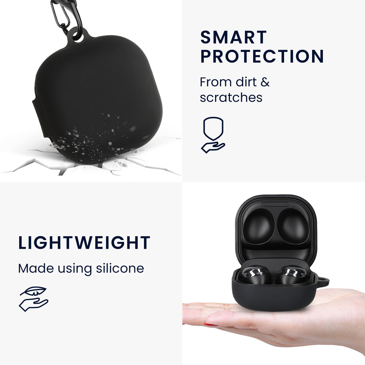 2x Samsung Galaxy Buds 2 Headphone Case with 80 cm Strap