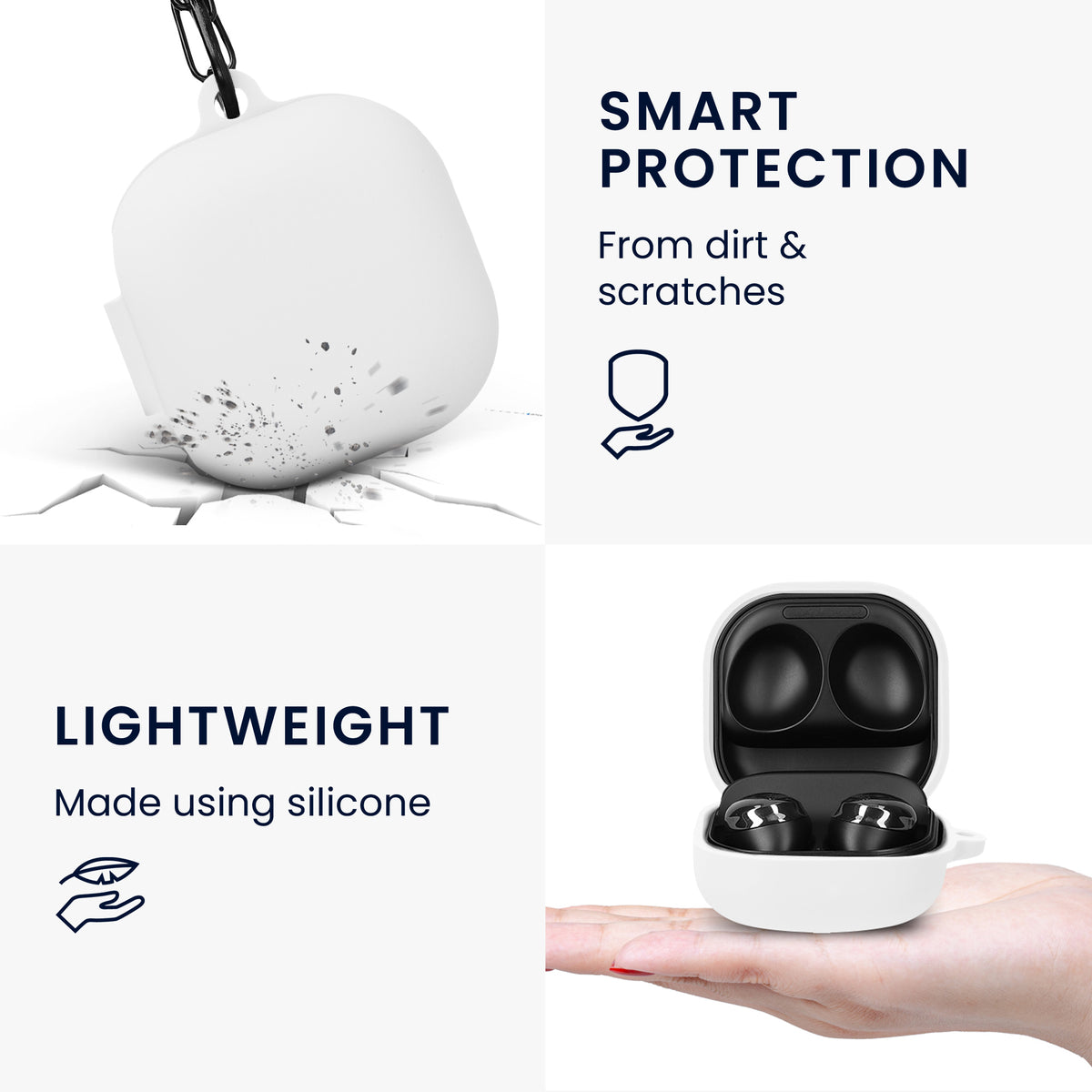 2x Samsung Galaxy Buds 2 Headphone Case with 80 cm Strap