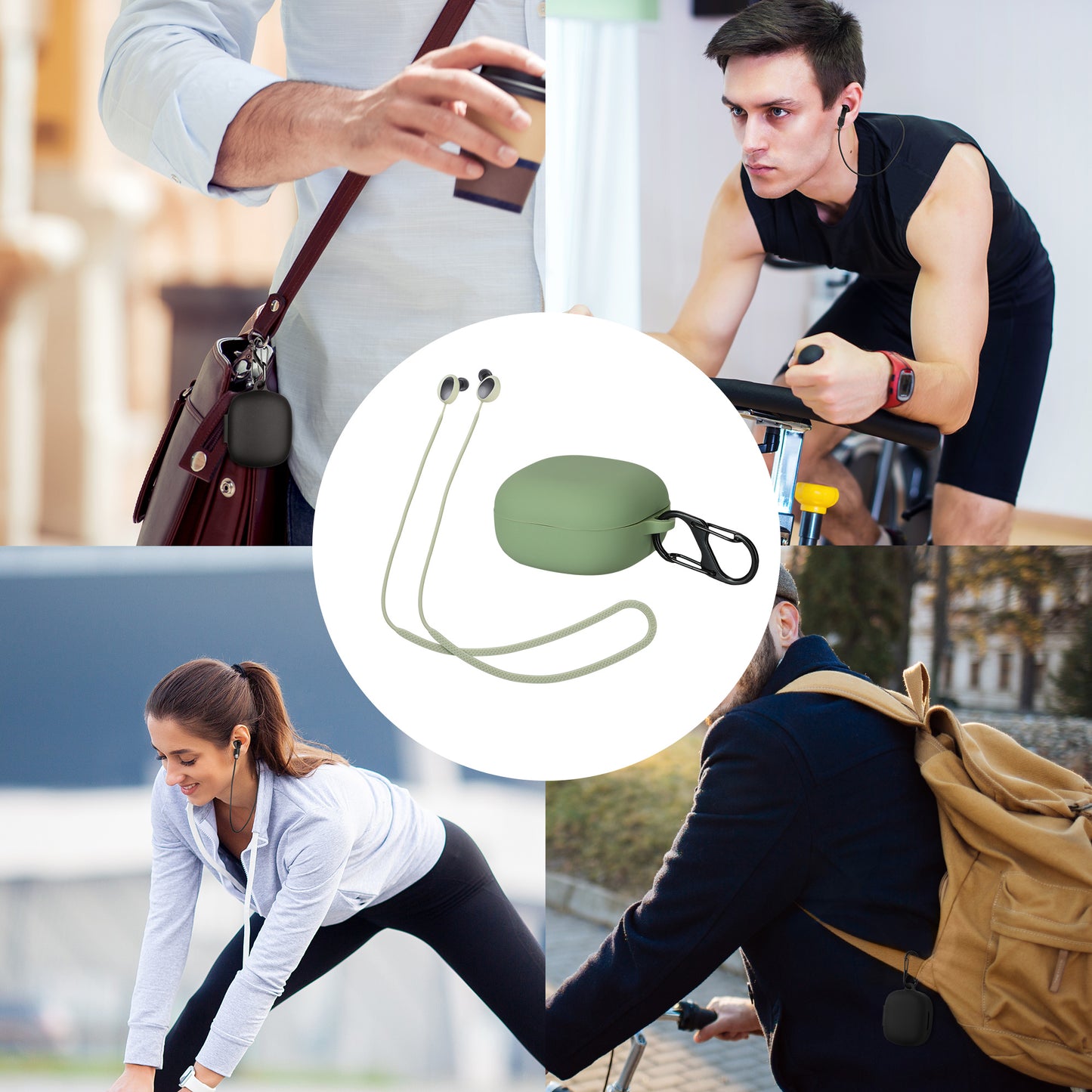 2x Samsung Galaxy Buds 2 Headphone Case with 80 cm Strap