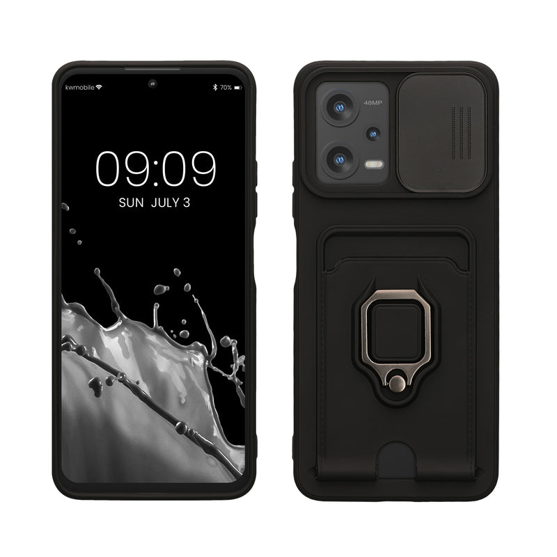 Phone case with camera protection and card slot