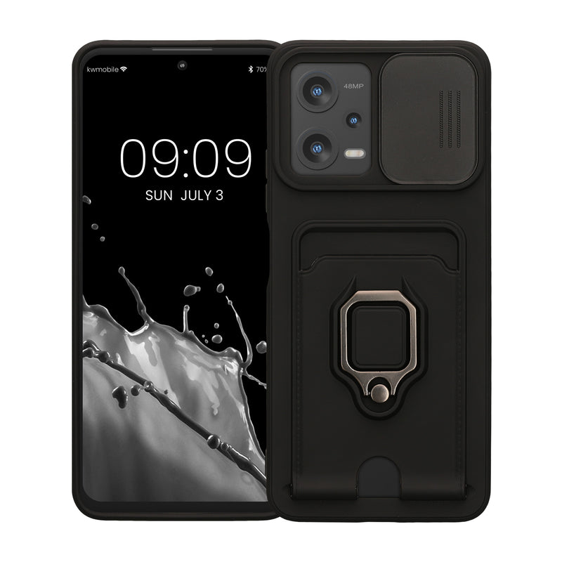 Phone case with camera protection and card slot