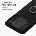 Phone case with camera protection and card slot