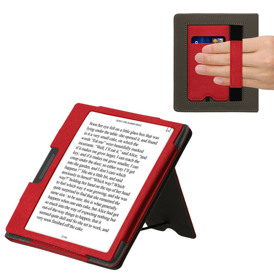 Onyx Boox Leaf 2 eReader Flip Case Faux Leather with Card Slot and Hand Strap