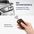 Audi 3-Button Flip Key Case Brown Silicone