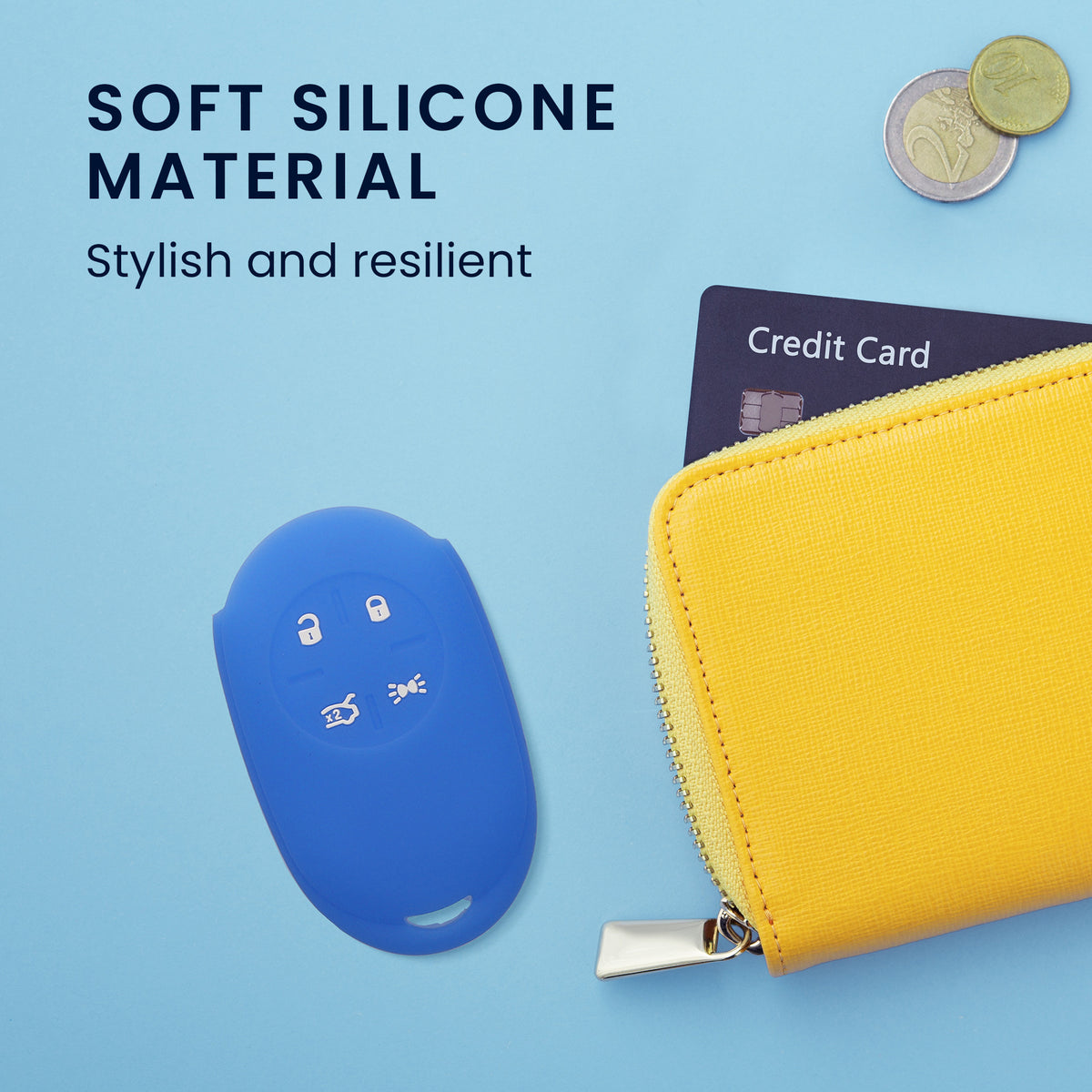 Fiat 500E 4-Button Car Key Cover Silicone