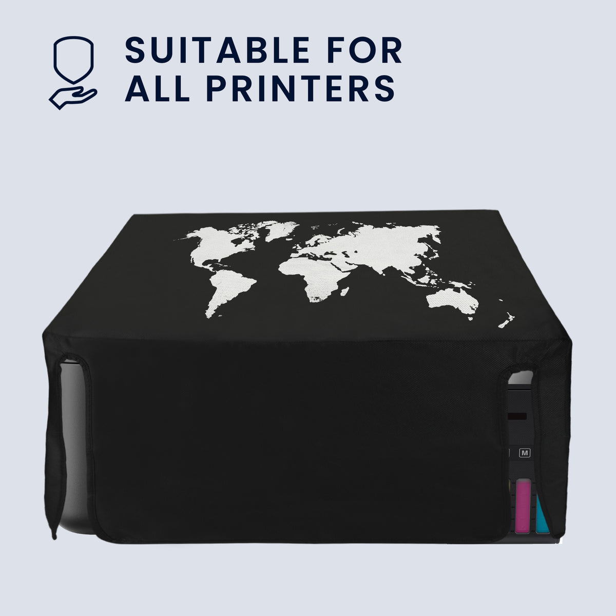 Dust Cover for Epson EcoTank ET-2850 / EcoTank ET-2856 / Home XP-5200 White World Map