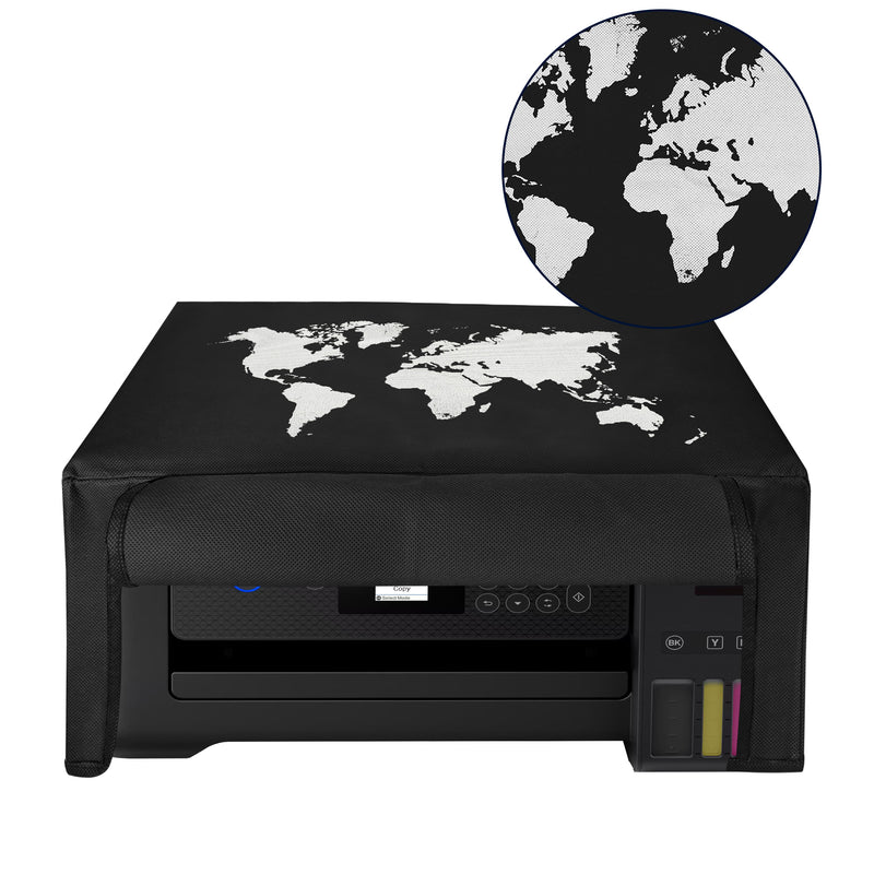 Dust Cover for Epson EcoTank ET-2850 / EcoTank ET-2856 / Home XP-5200 White World Map