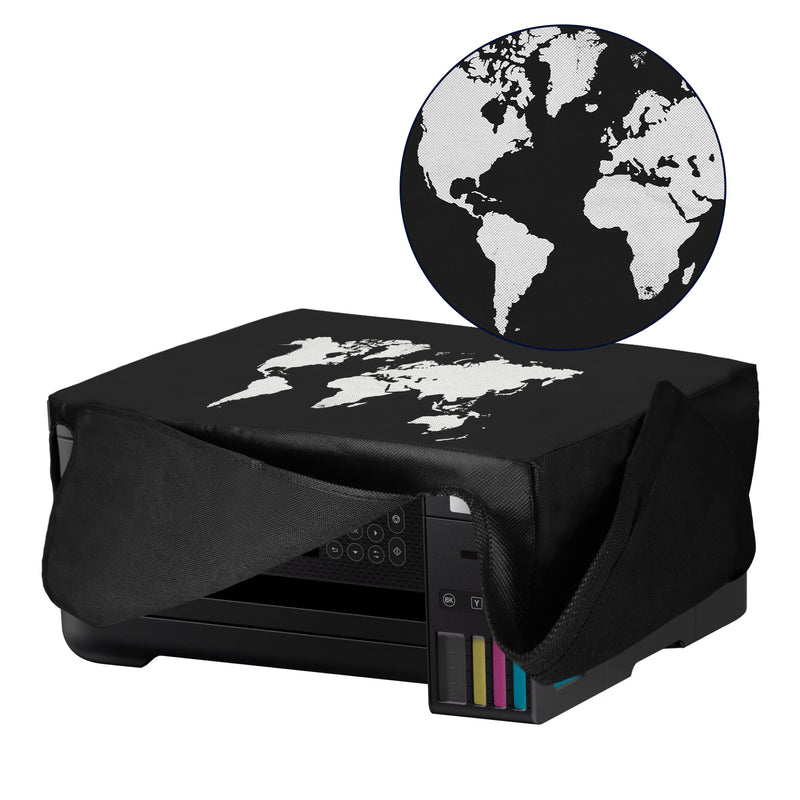 Dust Cover for Epson EcoTank ET-2850 / EcoTank ET-2856 / Home XP-5200 White World Map