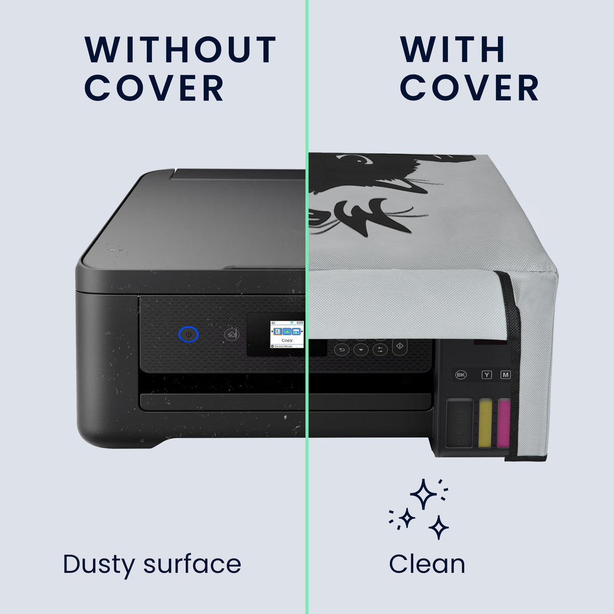 Dust Cover for Epson EcoTank ET-2850 / EcoTank ET-2856 / Home XP-5200 White World Map