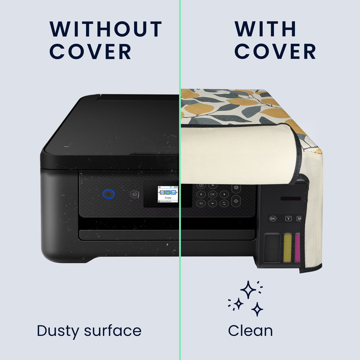 Dust Cover for Epson EcoTank ET-2850 / EcoTank ET-2856 / Home XP-5200 White World Map