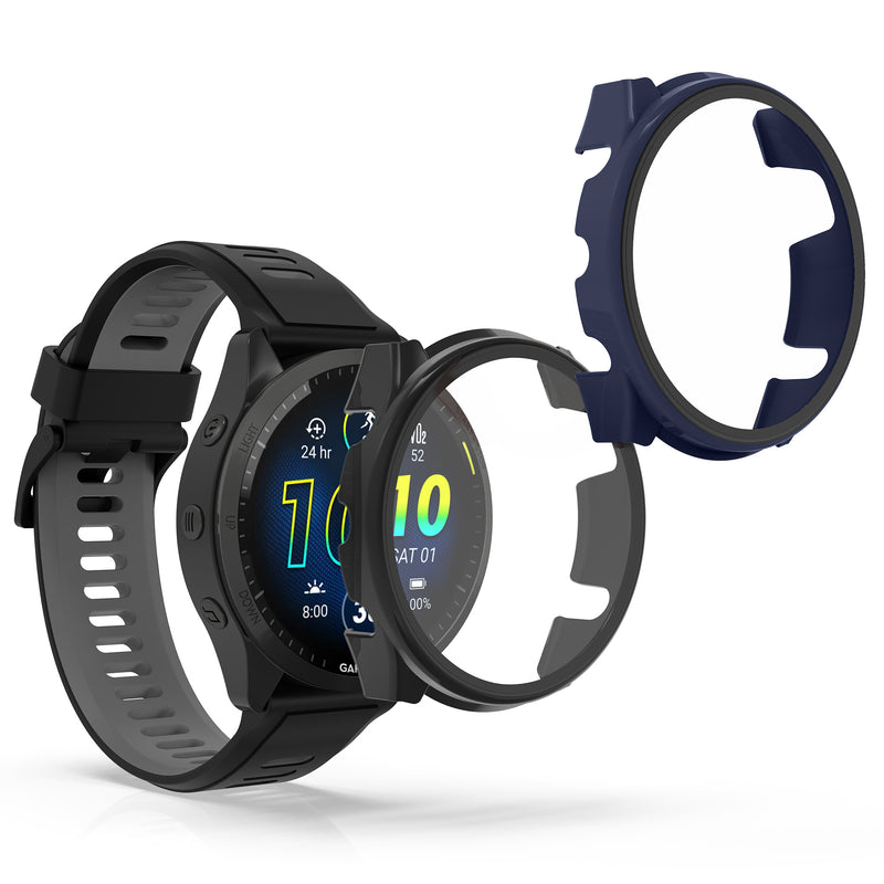 Garmin Forerunner 965 2x Fitness Tracker Full Body Case with Tempered Glass