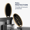 kwmobile Car Key Cover Compatible with Nissan 3-Button Car Key - Silicone Protective Case
