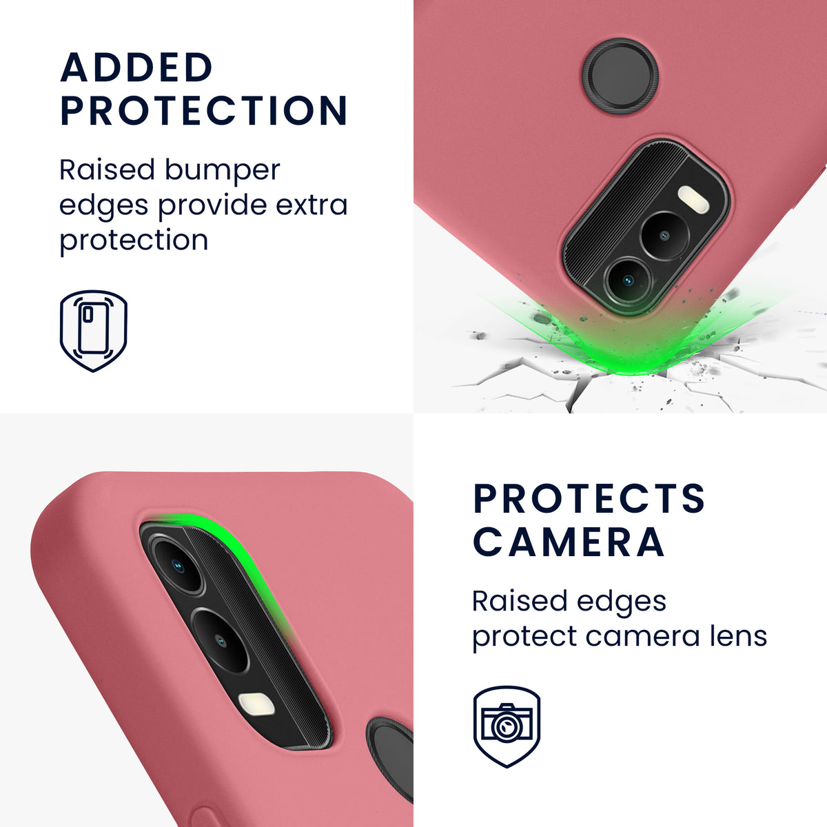 TPU Case for Nokia C21 Plus in Dark Rose