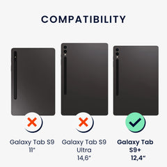 kwmobile Tablet Schutzfolie kompatibel mit Samsung Galaxy Tab S9+ / S9 FE+ / S10+ Folie - Full Screen Protector