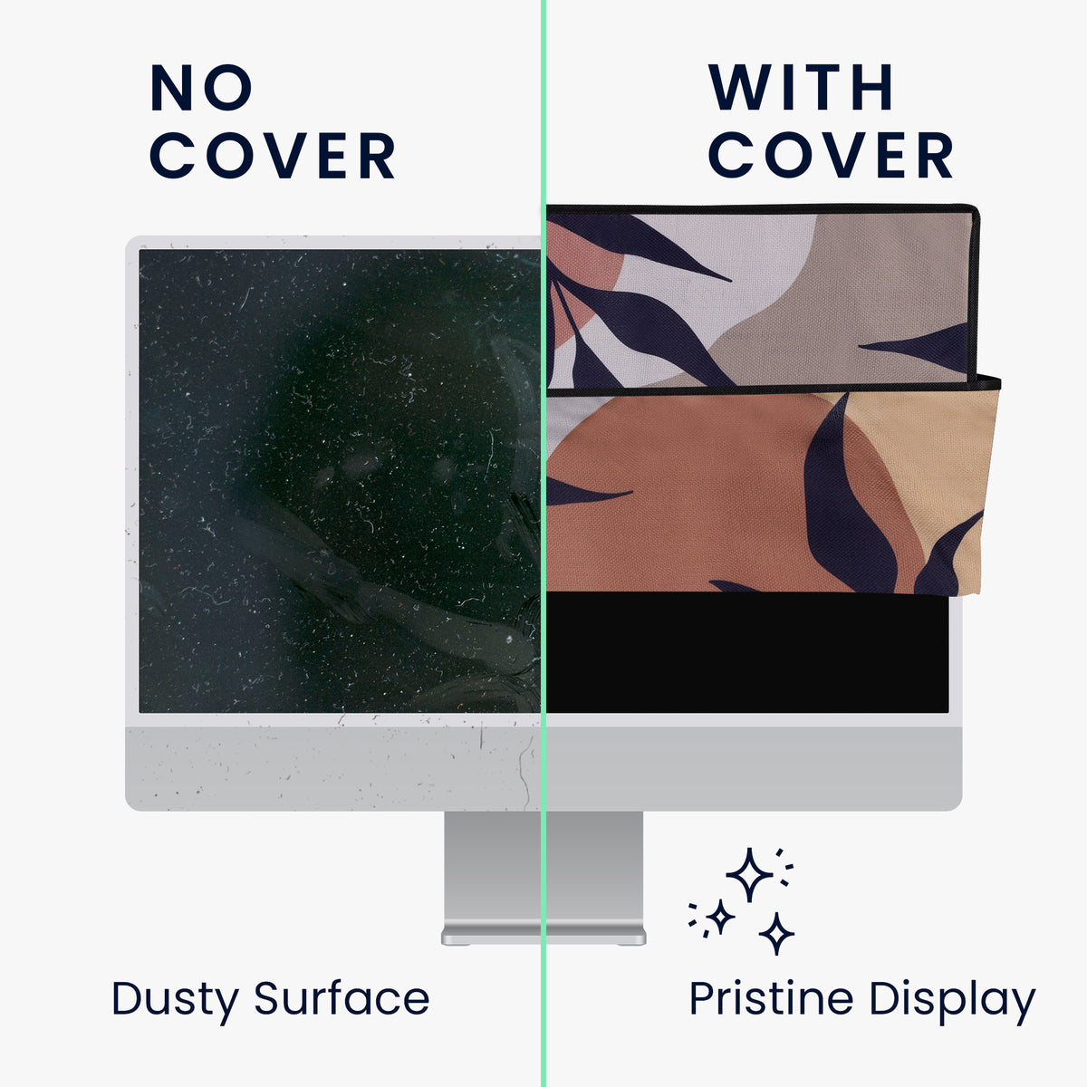 20-22" Monitor Dust Cover Retro Flowers