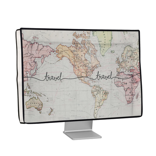 20-22" Monitor Dust Cover Retro Flowers
