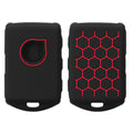 Volvo 4-Button Keyless Go Silicone Car Key Cover Red Honeycomb