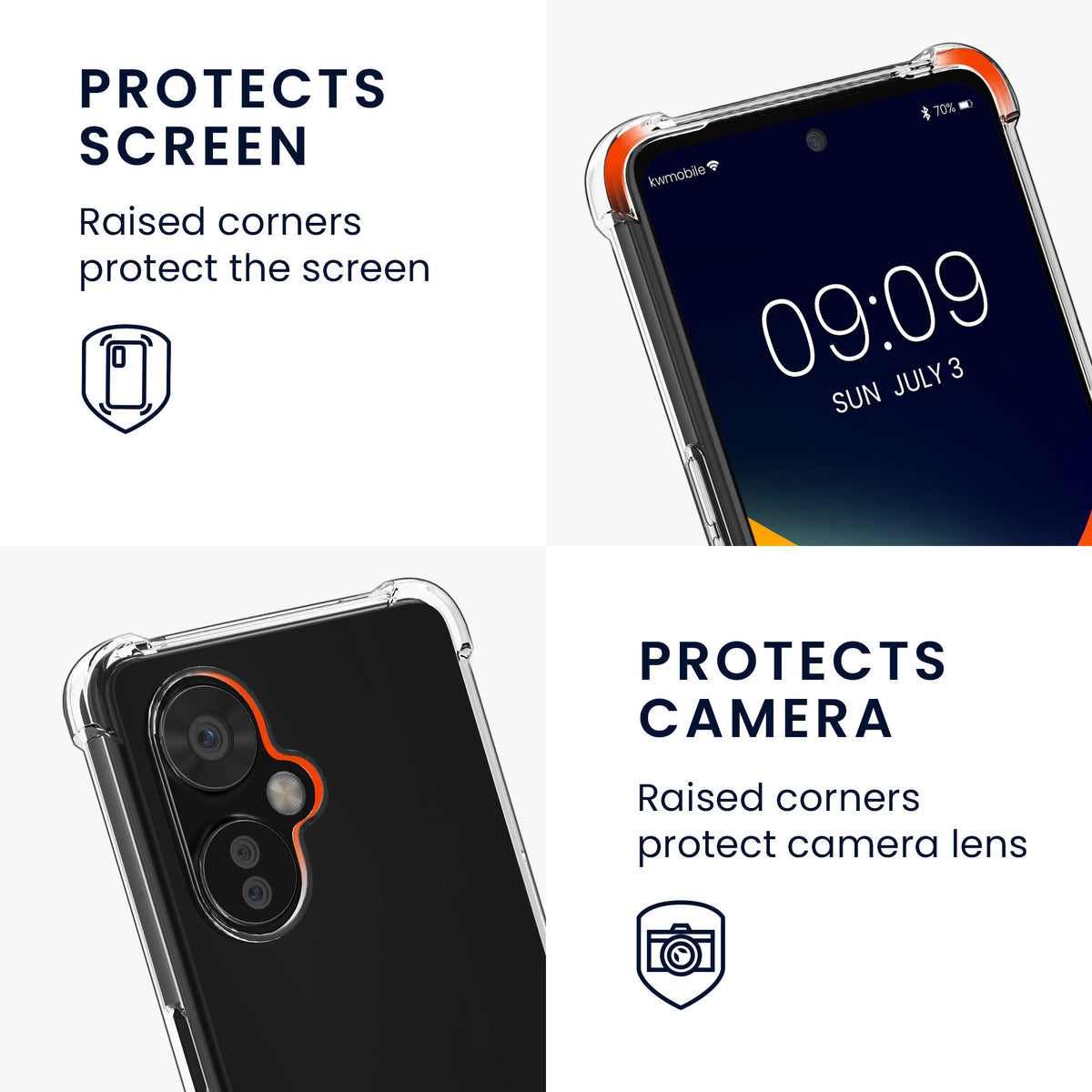 kwmobile Necklace Case compatible with OnePlus Nord CE 3 Lite 5G / Nord N30 5G - Silicone Cover with Lanyard Strap Phone Case