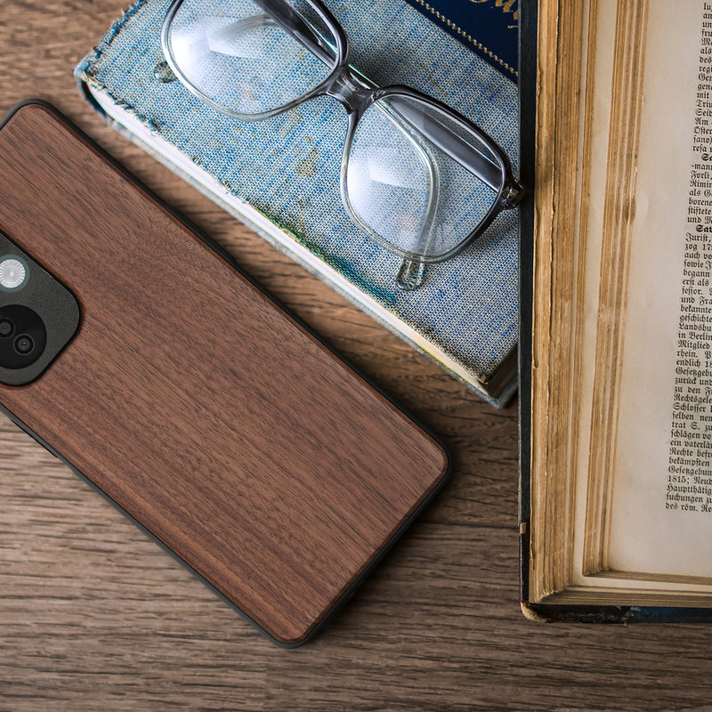 Wood Case with TPU Bumper for OnePlus Nord CE 3 Lite 5G / Nord N30 5G Walnut