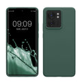 kwmobile Handyhülle für Motorola Edge 40 Hülle - Case Silikon - Kabelloses Laden - Schutzhülle Cover in Tannengrün Tannengrün  