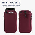 kwmobile Mobile Phone Crossbody Bag for Case with Strap Cover with Zipper Necklace Case