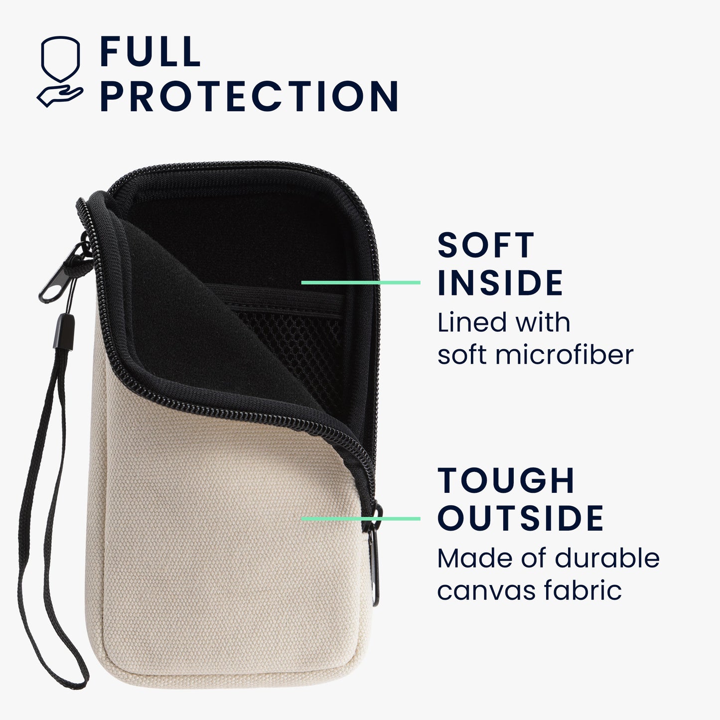 kwmobile Mobile Phone Case Compatible with Smartphones Pouch with Microfiber Inlay Phone Sleeve with 17.2 x 8.4 cm Inner Dimensions