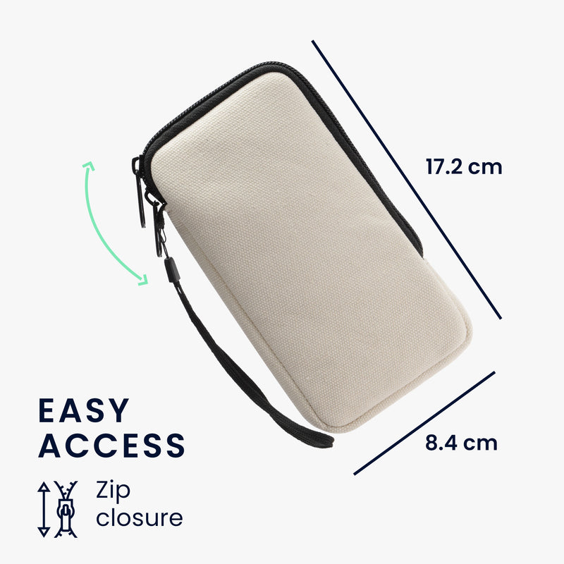 kwmobile Mobile Phone Case Compatible with Smartphones Pouch with Microfiber Inlay Phone Sleeve with 17.2 x 8.4 cm Inner Dimensions