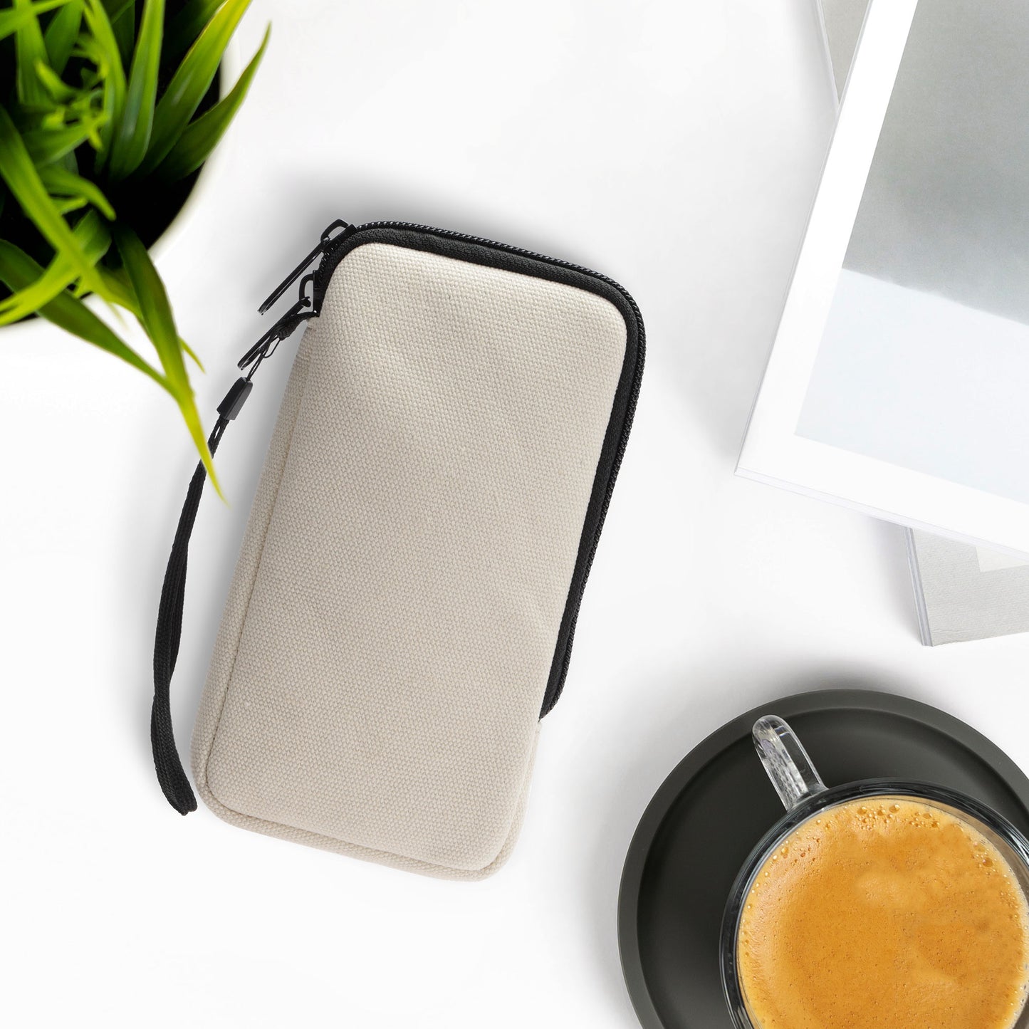 kwmobile Mobile Phone Case Compatible with Smartphones Pouch with Microfiber Inlay Phone Sleeve with 17.2 x 8.4 cm Inner Dimensions