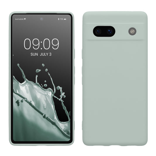 kwmobile Handyhülle für Google Pixel 7a Hülle - weiches Handy Silikon Case - Schutzhülle Cover - Cool Mint Cool Mint  