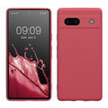 kwmobile Handyhülle für Google Pixel 7a Hülle - weiches Handy Silikon Case - Schutzhülle Cover - Dark Rose Dark Rose  
