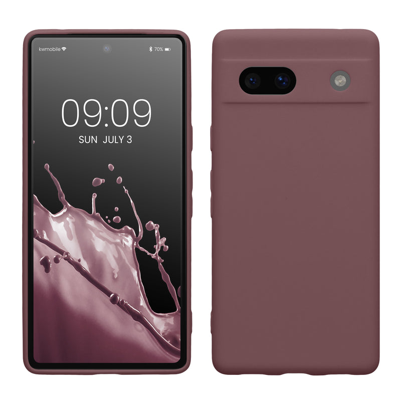 kwmobile Handyhülle für Google Pixel 7a Hülle - weiches Handy Silikon Case - Schutzhülle Cover - Grape Grape  