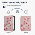 kwmobile Protective Case for Pocketbook InkPad 4 / Color 3 / Color 2 / Vivlio InkPad 4 / InkPad Color 3 Case - eReader Flip Case with Auto Sleep Function - Library Motto