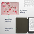 kwmobile Protective Case for Pocketbook InkPad 4 / Color 3 / Color 2 / Vivlio InkPad 4 / InkPad Color 3 Case - eReader Flip Case with Auto Sleep Function - Library Motto