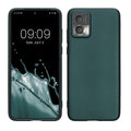 kwmobile Handyhülle für Motorola Edge 30 Neo Hülle - Silikon Case metallisch schimmernd - Schutzhülle Cover - Metallic Petrol Metallic Petrol  