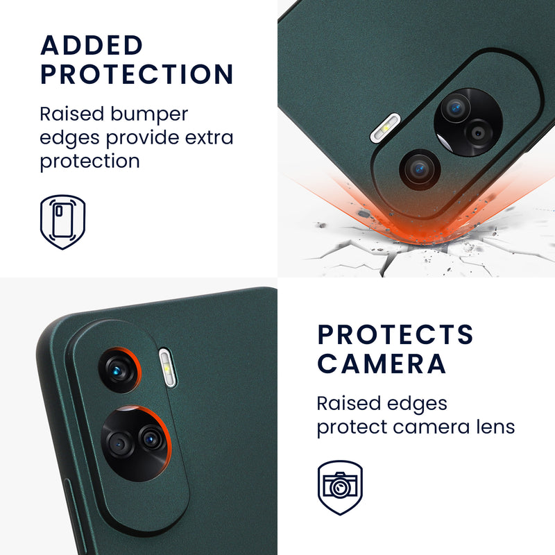 kwmobile Phone Case for HONOR 90 Lite 5G - Soft Silicone Case with Metallic Shimmer - Protective Cover