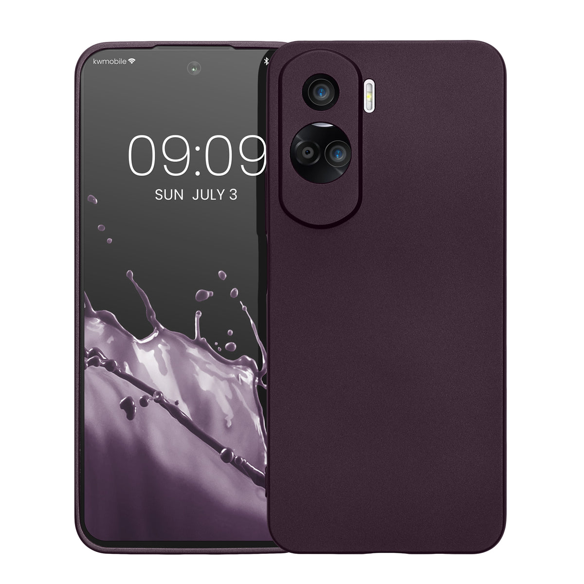 kwmobile Phone Case for HONOR 90 Lite 5G - Soft Silicone Case with Metallic Shimmer - Protective Cover