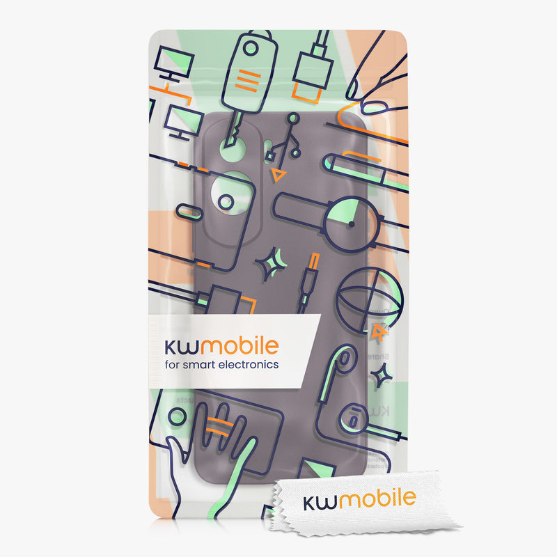 kwmobile Phone Case for HONOR 90 Lite 5G - Soft Silicone Case with Metallic Shimmer - Protective Cover