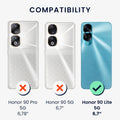 kwmobile Phone Case for HONOR 90 Lite 5G - Soft Silicone Case with Metallic Shimmer - Protective Cover