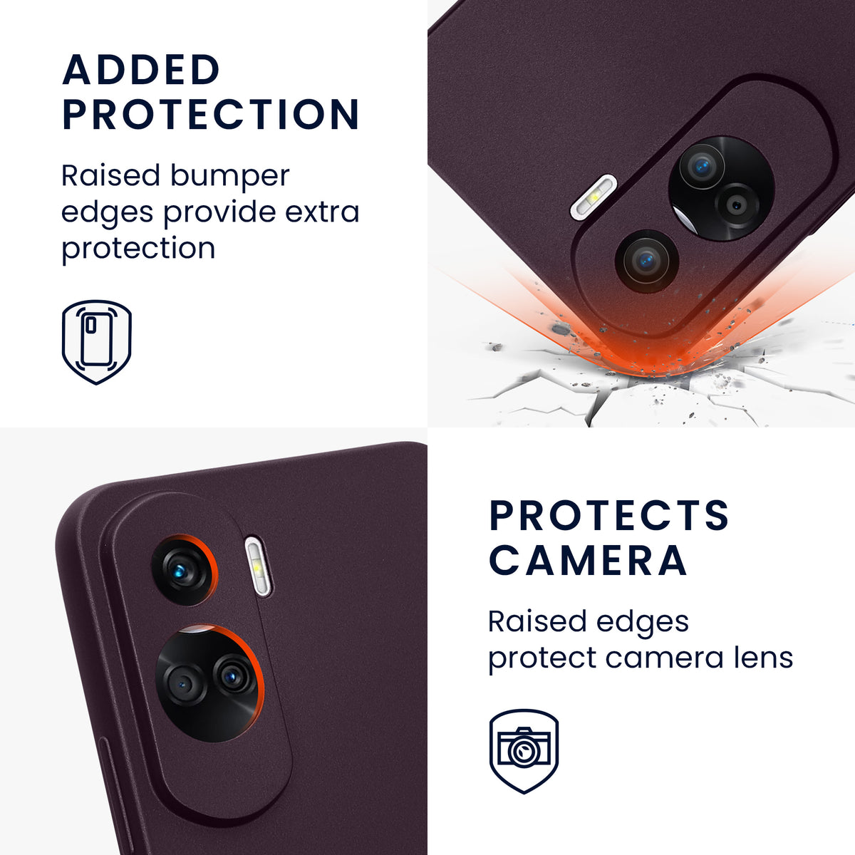 kwmobile Phone Case for HONOR 90 Lite 5G - Soft Silicone Case with Metallic Shimmer - Protective Cover