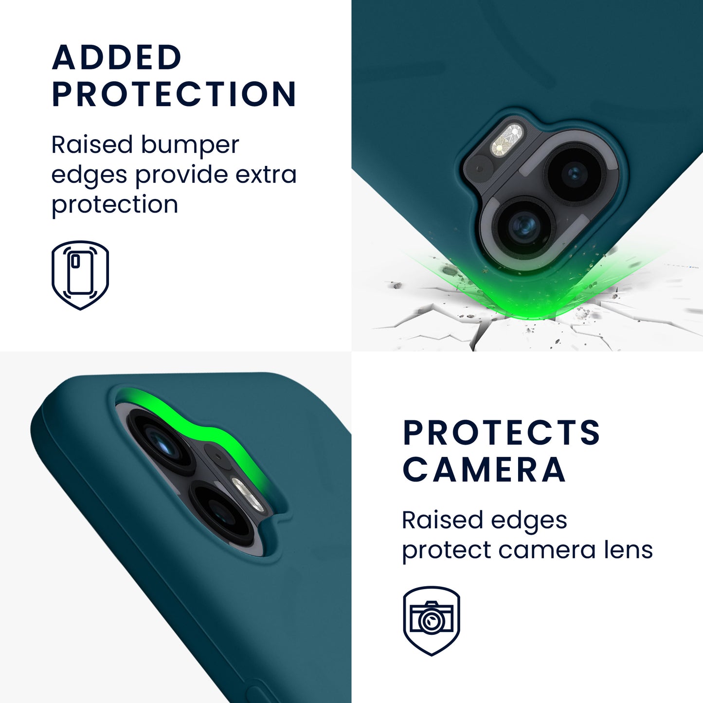 Rubberized Silicone Case for Nothing Phone (2) in Matte Petrol
