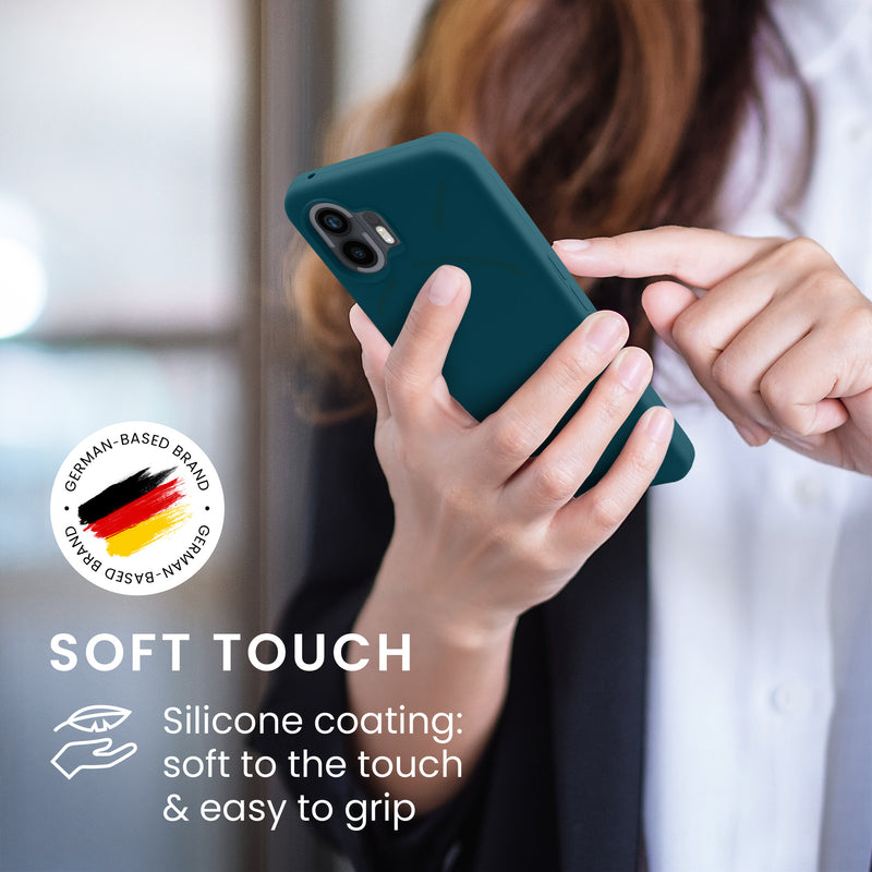 Rubberized Silicone Case for Nothing Phone (2) in Matte Petrol