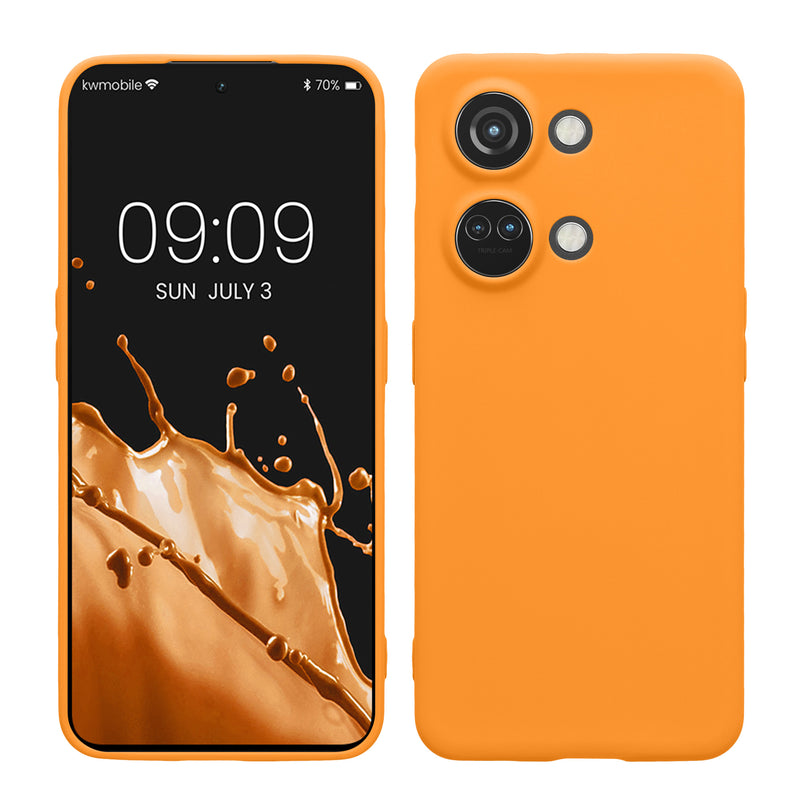 kwmobile Handyhülle für OnePlus Nord 3 5G Hülle - weiches Handy Silikon Case - Schutzhülle Cover - Fruity Orange Fruity Orange  