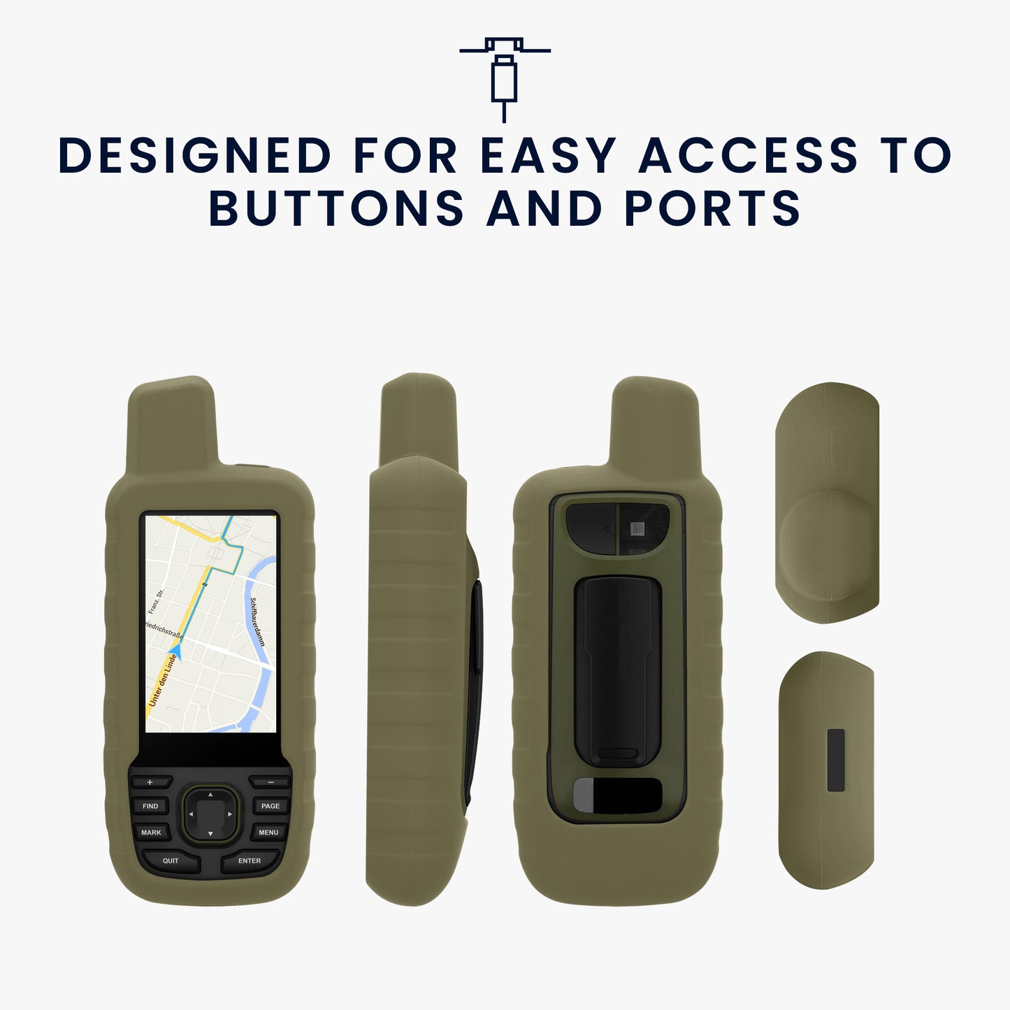 kwmobile Case compatible with Garmin GPSMAP 66sr / GPSMAP 67 - Protective Cover for GPS Handheld Device