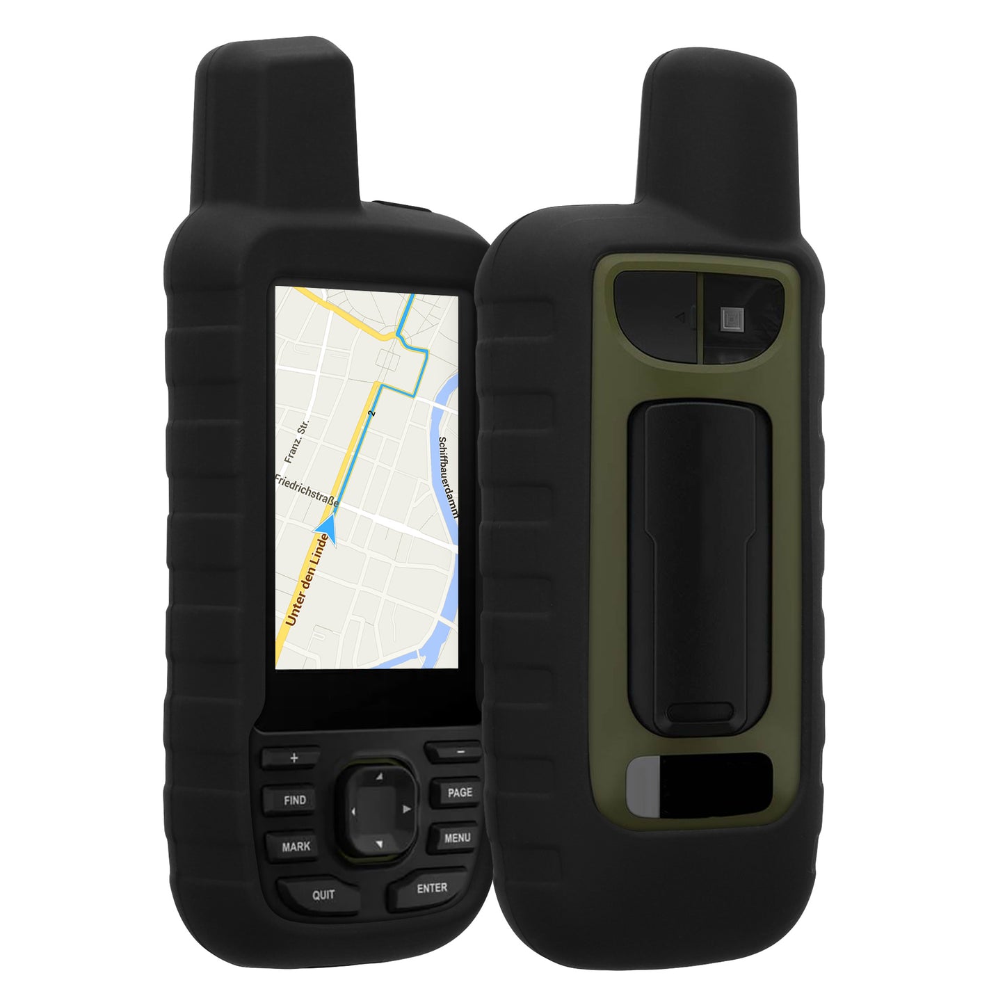kwmobile Hülle für Garmin GPSMAP 66sr / GPSMAP 67 Schutzhülle - Hülle für GPS Handgerät - Case in Schwarz Schwarz  