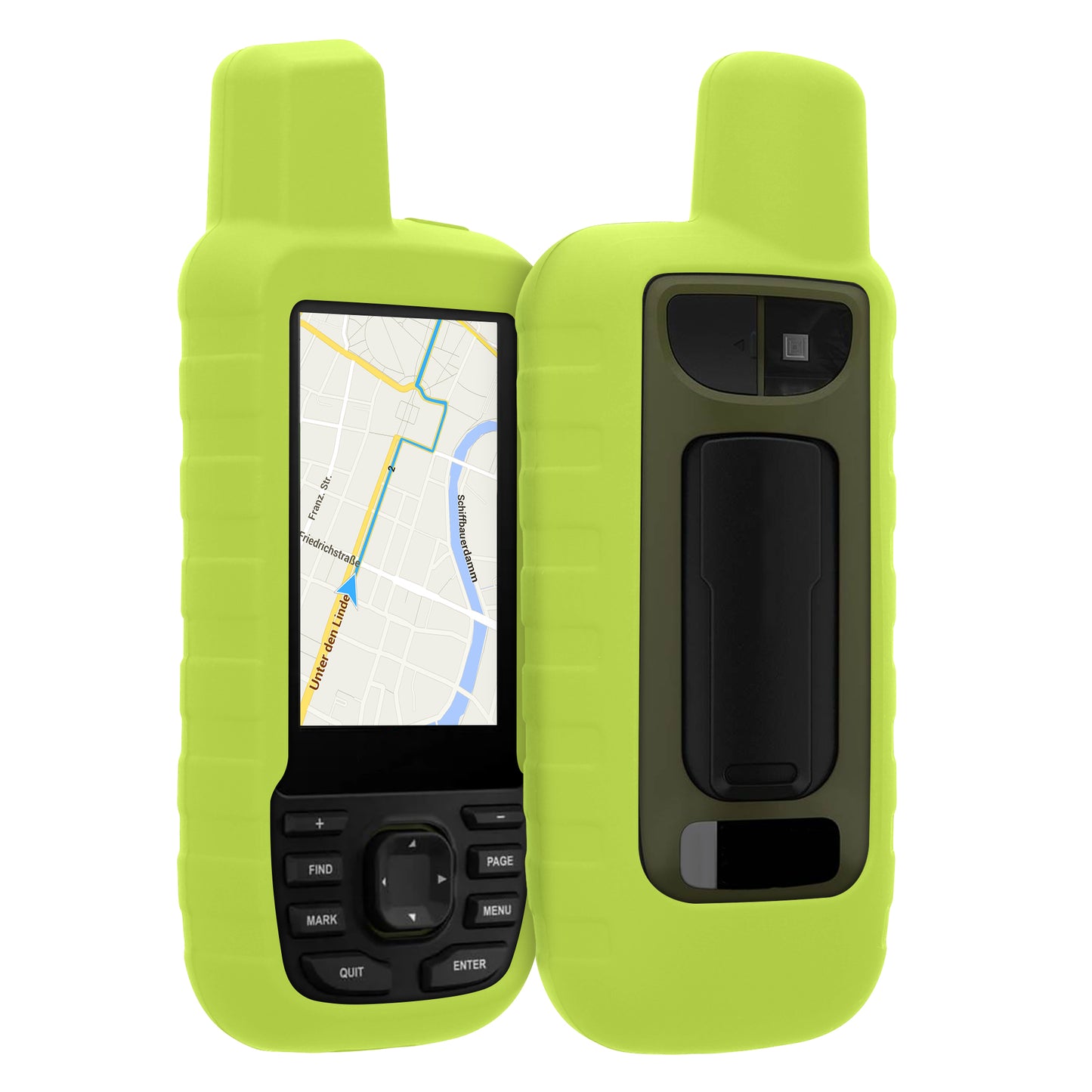 kwmobile Hülle für Garmin GPSMAP 66sr / GPSMAP 67 Schutzhülle - Hülle für GPS Handgerät - Case in Neon Gelb Neon Gelb  