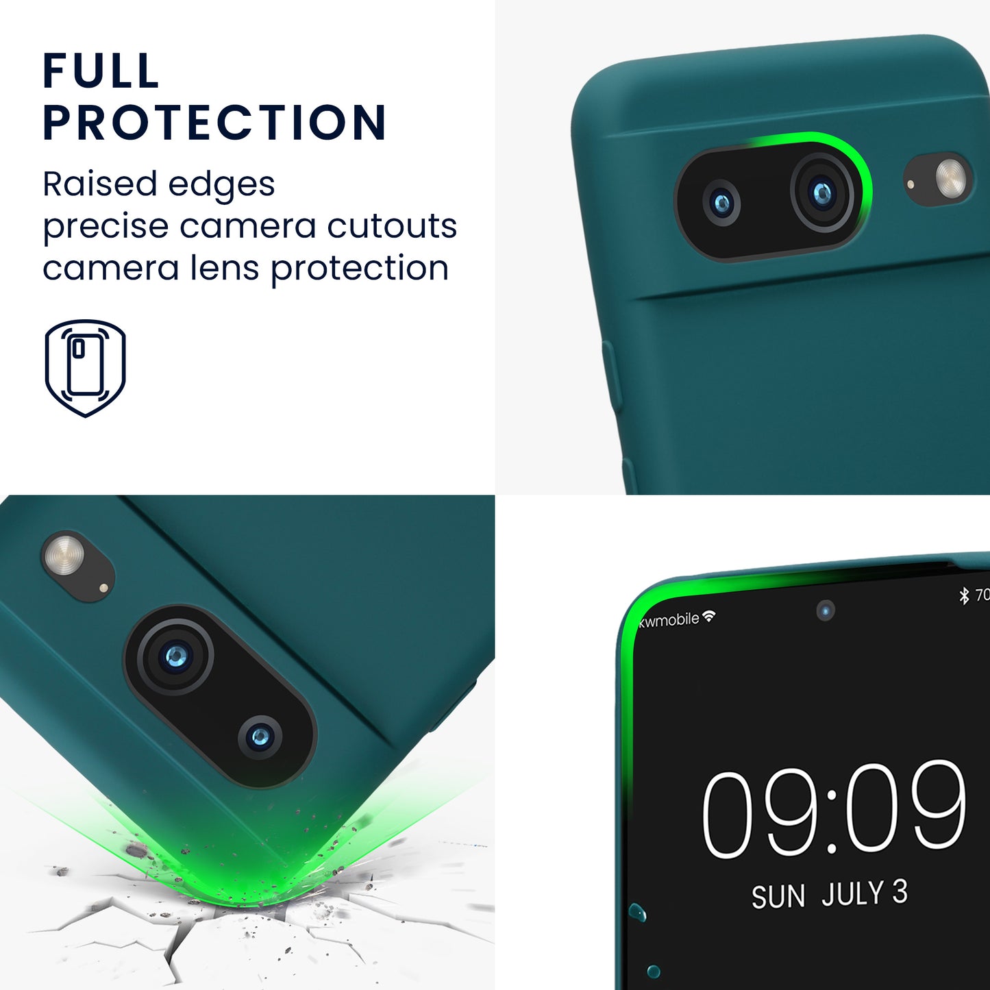 kwmobile Slim Case Compatible with Google Pixel 8 Case - Silicone Phone Cover