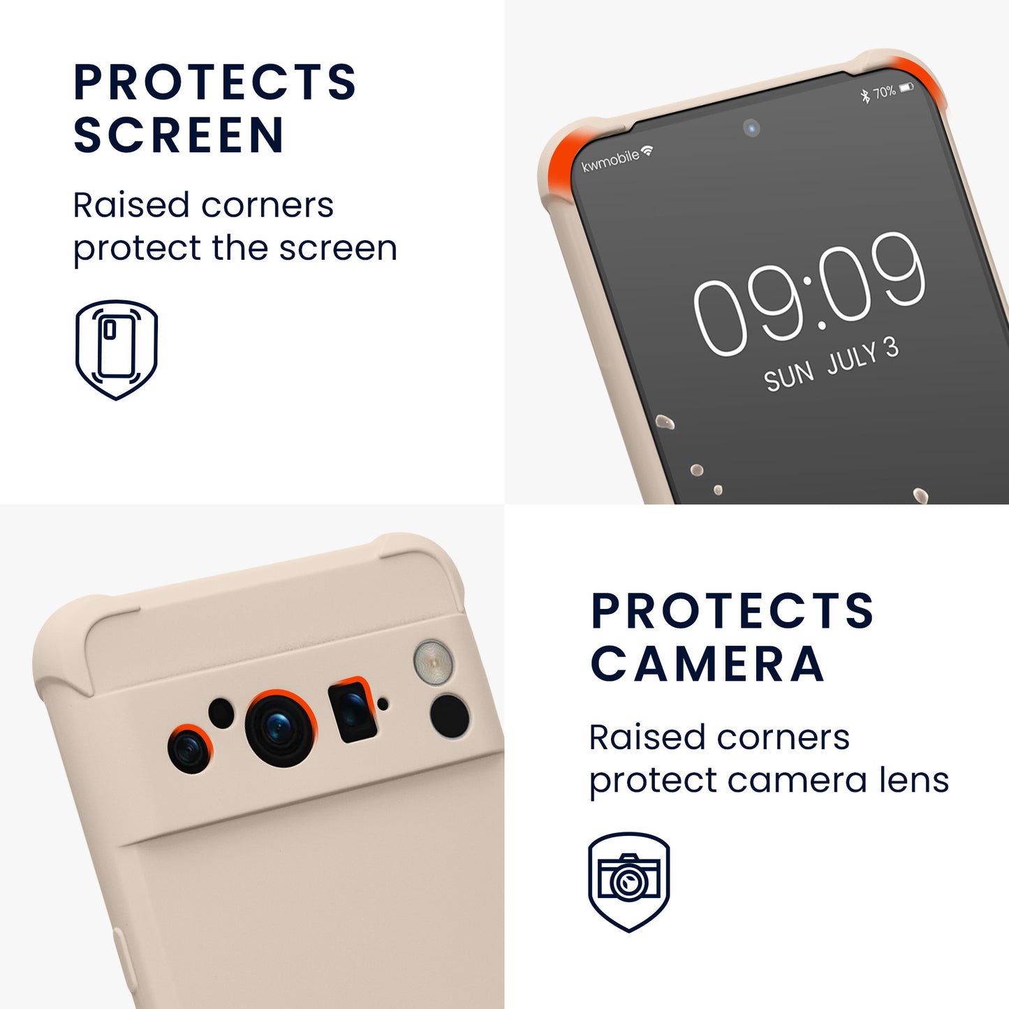 kwmobile Necklace Case Compatible with Google Pixel 8 Pro - Silicone Cover with Lanyard - Protective Case