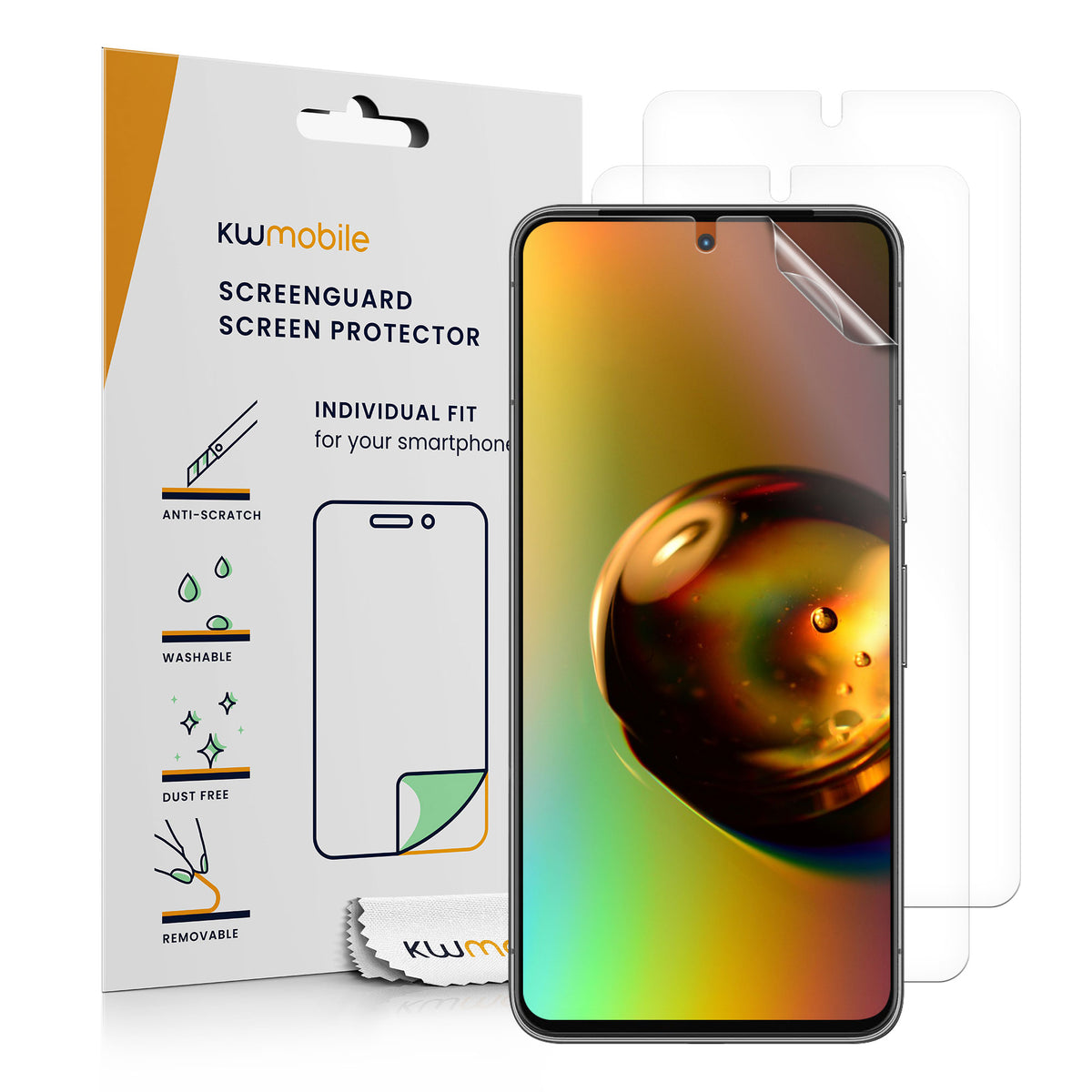kwmobile 3x Displayschutzfolie kompatibel mit Google Pixel 8 Folie - klare Schutzfolien Set in transparent Transparent  